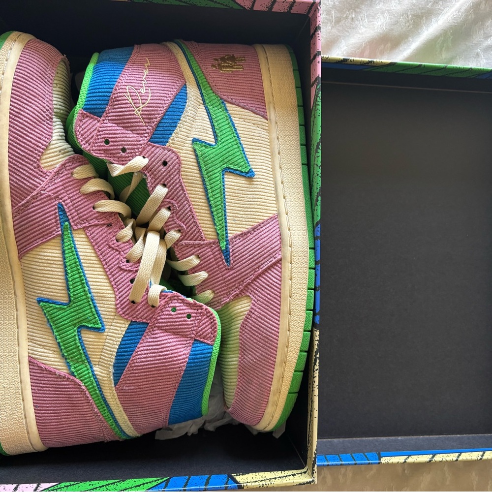 REEVES PARIS RARE CORDUROY HI-TOP SNEAKERS